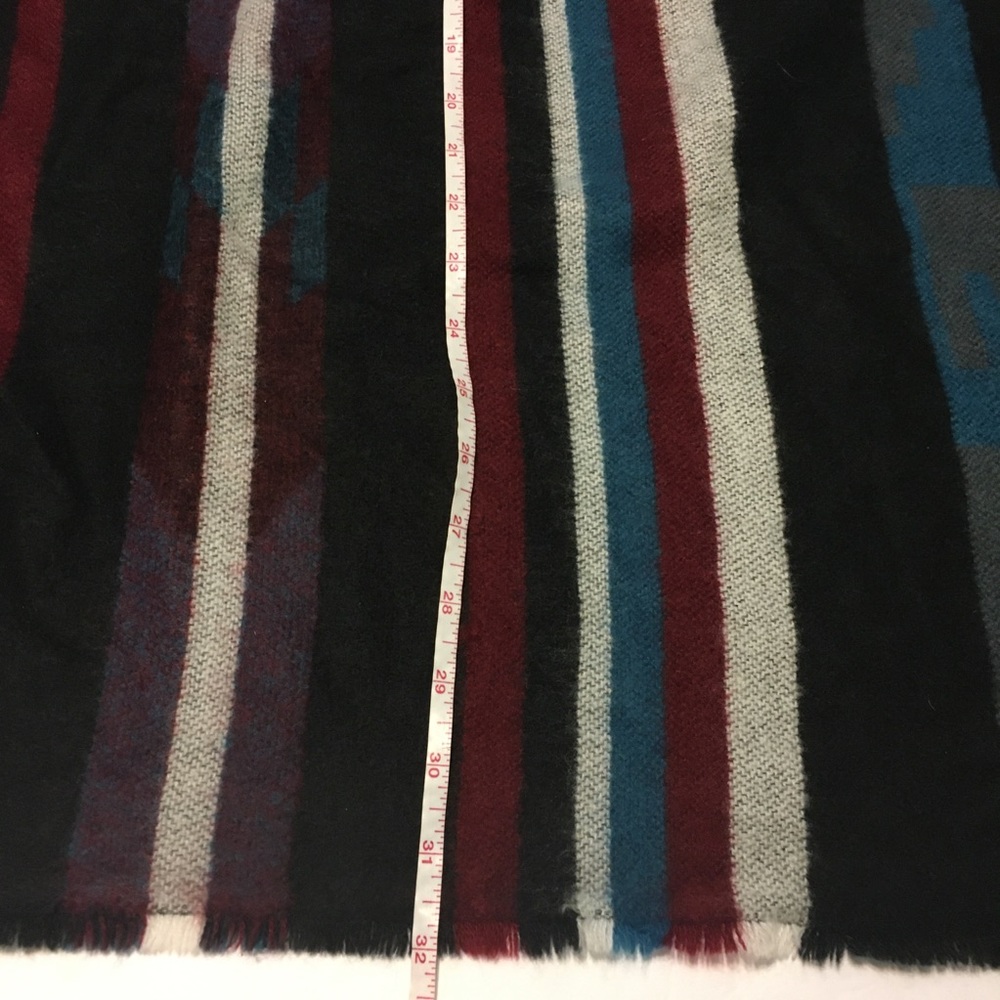 Altare Women’s Striped Fringed Poncho Scarf wrap - Picture 5 of 8